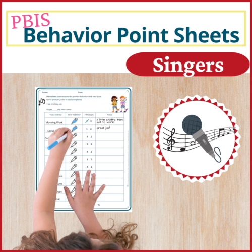 Point Sheet for Behavior- Singers