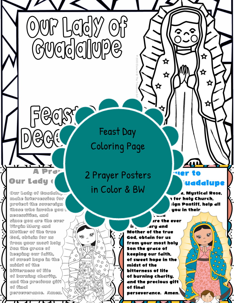 Printable Our Lady Of Guadalupe Worksheet Free