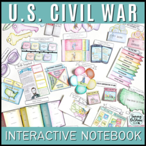 Civil War Printable and Digital Interactive Notebook Practice or Review