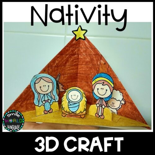 Nativity 3D craft Belén Nacimiento craftivity manualidad religión Navidad Xmas