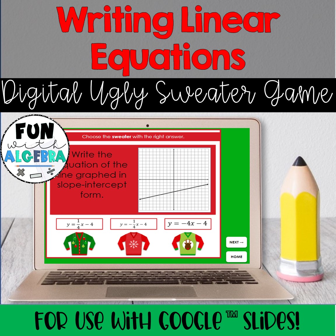 Writing Linear Equations Digital Game