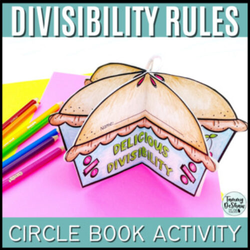 Divisibility Rules Activity Divisibility Pie Circle Book Craft Activity