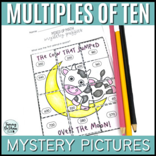 Multiples of Ten Mystery Pictures Multiplying by 10 Math Puzzles