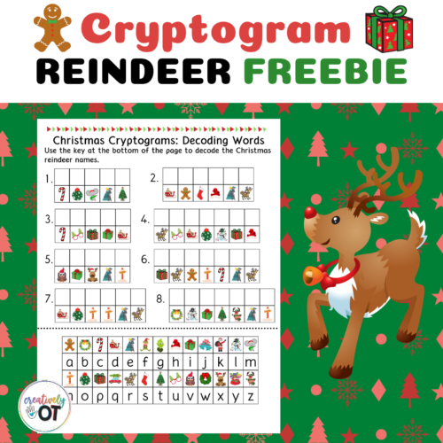 Christmas Reindeer Cryptogram Freebie's featured image