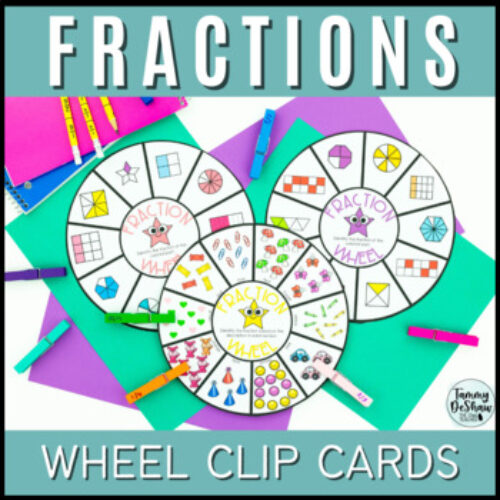 Identifying Fraction Wheel Clip Cards (Visual, Number Line, Fractions of set)'s featured image