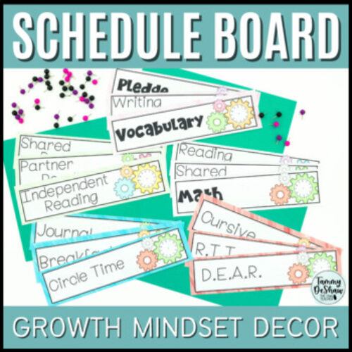 Schedule Cards for the Classroom Growth Mindset Theme's featured image