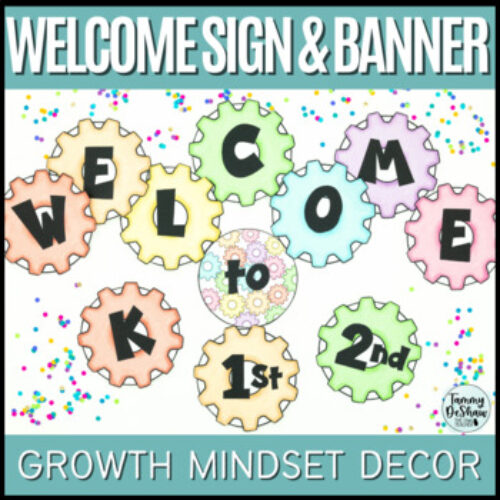 Welcome Sign and Banner for Back to School Growth Mindset's featured image