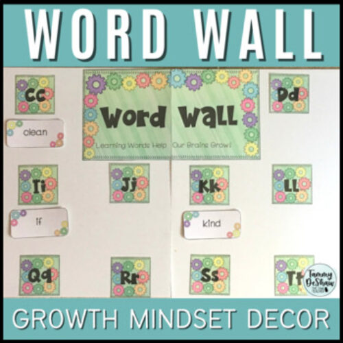 Word Wall Editable Growth Mindset Themed {K-3rd Grade Dolch Words Included}'s featured image