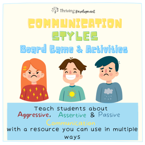Communication Styles Board Game and Activities| Assertive Communication