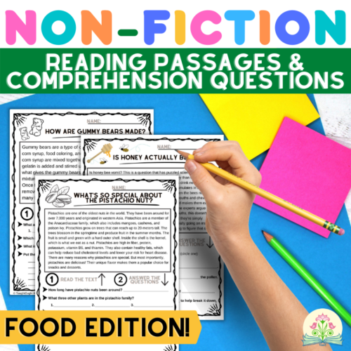Non-Fiction Reading Passages with Comprehension Questions | Food Edition