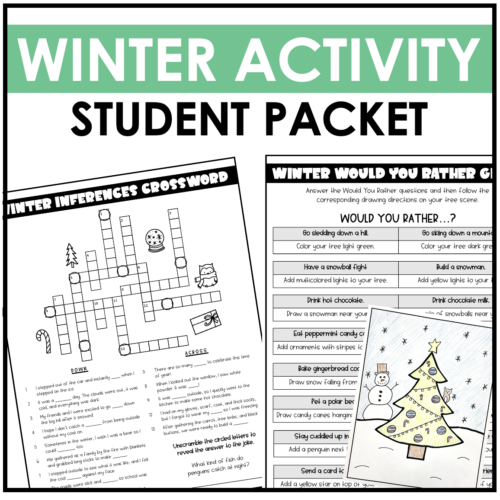 Christmas and Winter Activities Packet | No Prep's featured image