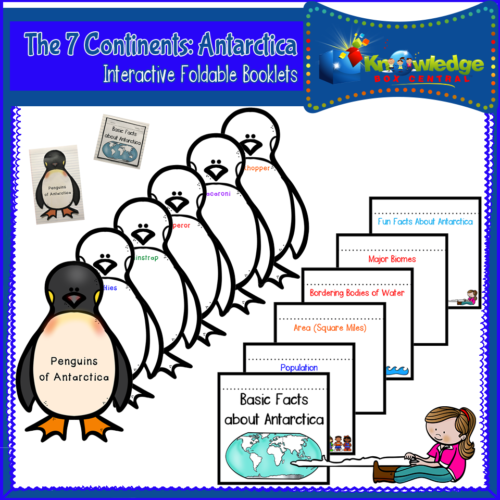 The 7 Continents: Antarctica Interactive Foldable Booklets