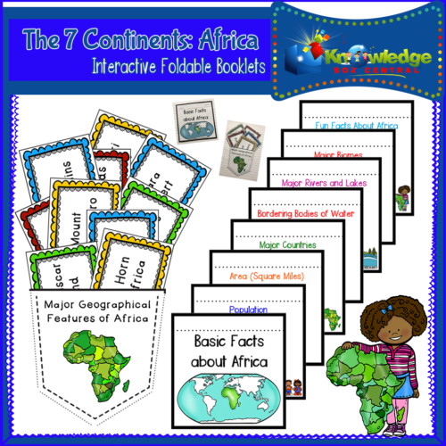 The 7 Continents: Africa Interactive Foldable Booklets