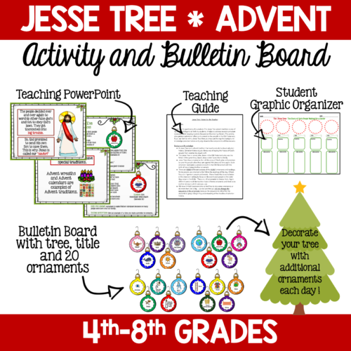 Jesse Tree Advent Activity , Bulletin Board, and Teaching Guide's featured image