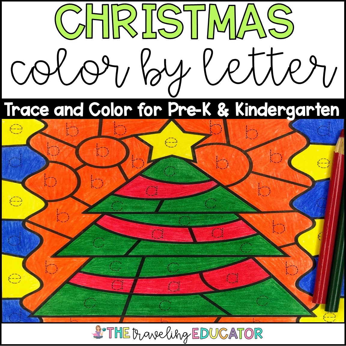 Christmas Color by Letter | Christmas Coloring Pages | Color by Code