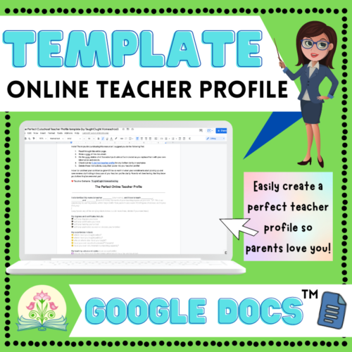 Write the Perfect Online Teacher Profile | Editable Teacher Profile Template's featured image