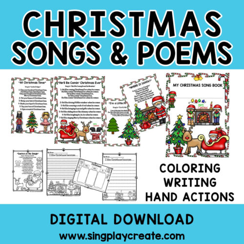 Christmas Songs, Poems and Fingerplays: December Literacy and Music Activities's featured image