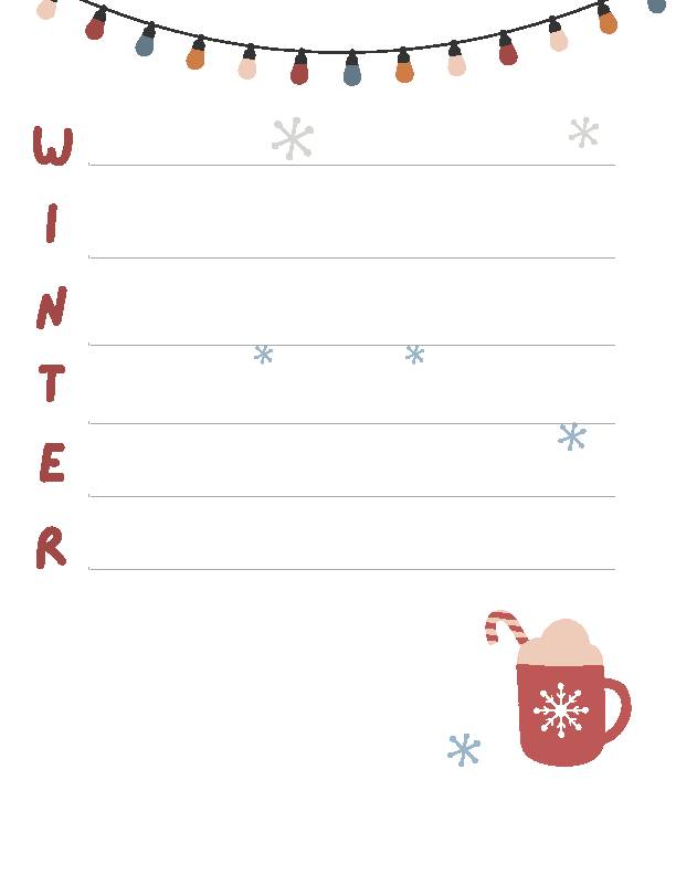 Winter Notes Pages Month of Winter Library Lessons and Activities - Classful