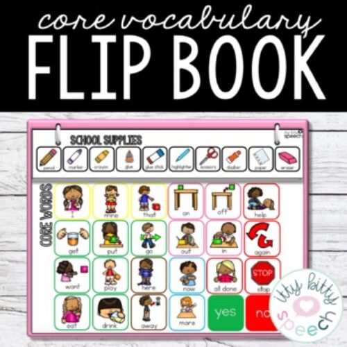 Core Word Communication Flip Book for Speech Therapy (with Fringe Vocabulary)'s featured image