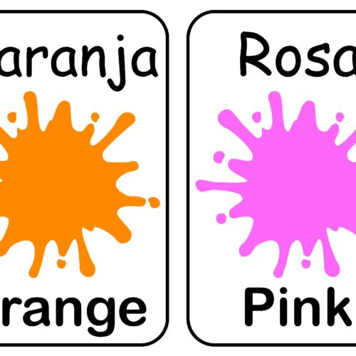 Spanish Color Flashcards Español Colores Tarjetas Didáctica