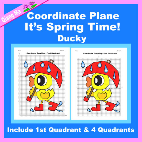 Spring Coordinate Plane Graphing Picture: Ducky's featured image