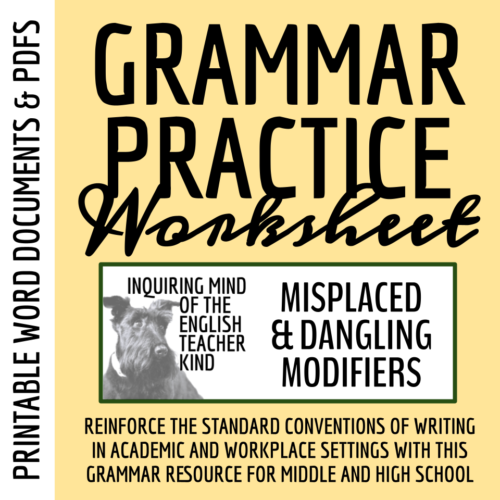 High School Grammar Practice Worksheet on Misplaced and Dangling Modifiers's featured image