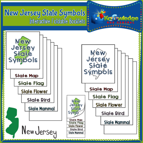 New Jersey State Symbols Interactive Foldable Booklets's featured image