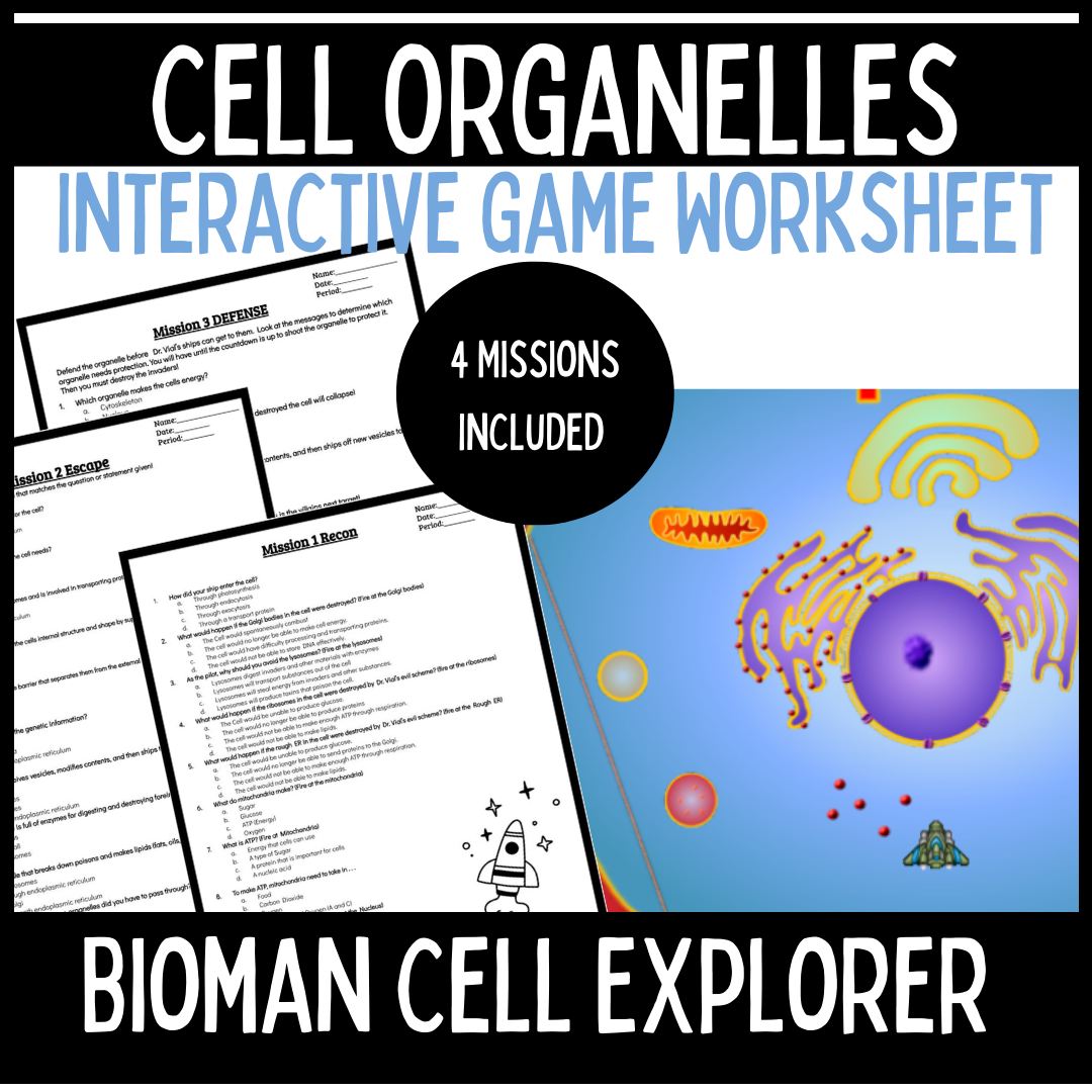 Bioman Cell Explorer Online Game Questions Cell Organelles