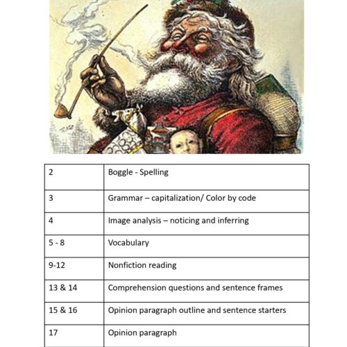 A Brief History of Santa Claus No Prep Middle & High School ESL Sub Lesson Plan's featured image