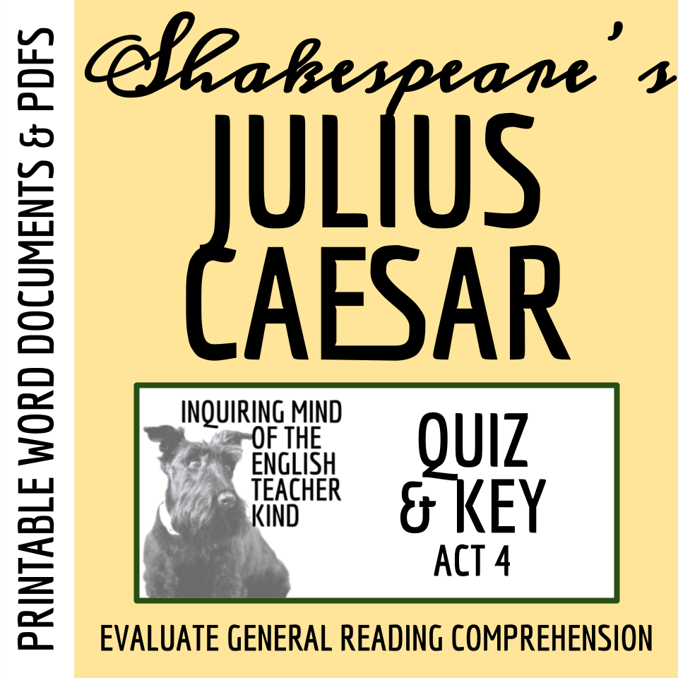 Julius Caesar Act 4 Quiz And Answer Key - Classful