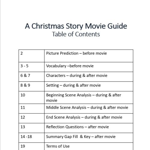 A Christmas Story Movie Guide Middle & High School No Prep Emergency Sub Lesson's featured image