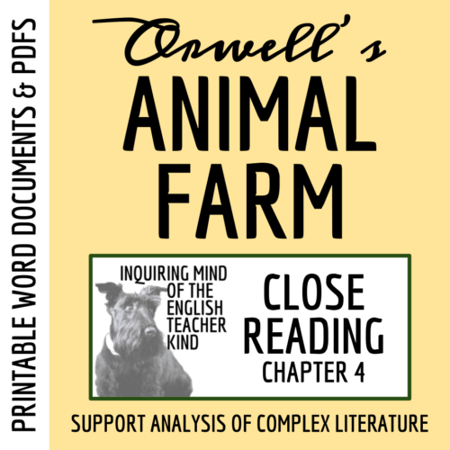 Animal Farm Chapter 4 Close Reading Worksheet's featured image