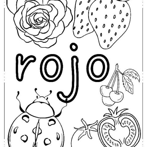 Vocabulary Coloring pages to Learn colors in Spanish and English - ESL ...