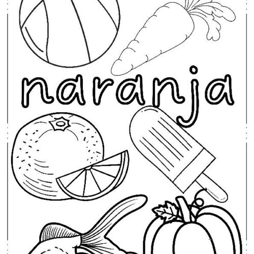 Vocabulary Coloring pages to Learn colors in Spanish and English - ESL ...