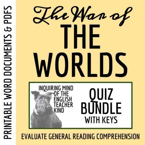 The War of the Worlds by H. G. Wells Quiz and Answer Key Bundle's featured image