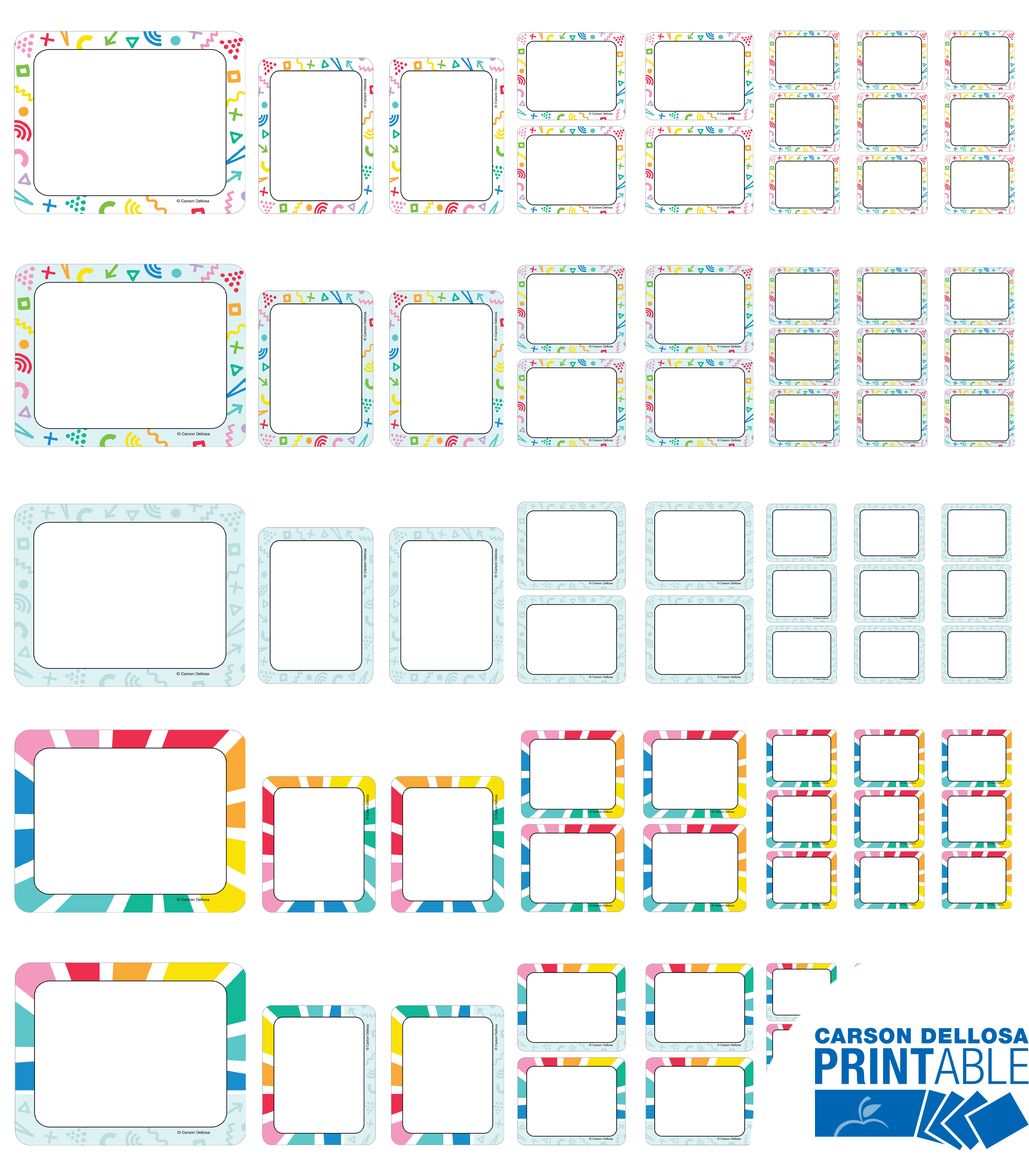 Happy Place Printable Labels and Name Tags - Classful