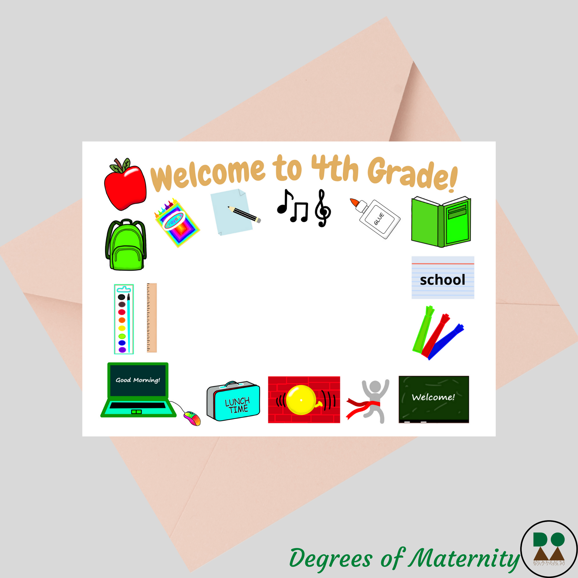 Welcome to Fourth Grade Card and Bonus Template (Canva-editable) - Classful