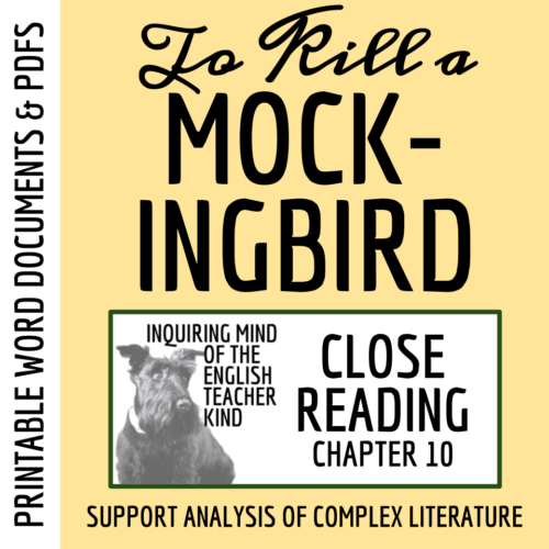 To Kill a Mockingbird Chapter 10 Close Reading Worksheet's featured image