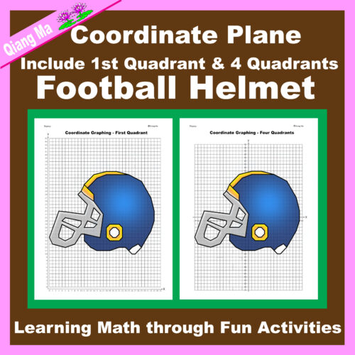 Super Bowl Coordinate Plane Graphing Picture: Football Helmet's featured image