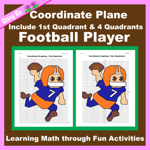 Super Bowl Coordinate Plane Graphing Picture: Football Player's featured image
