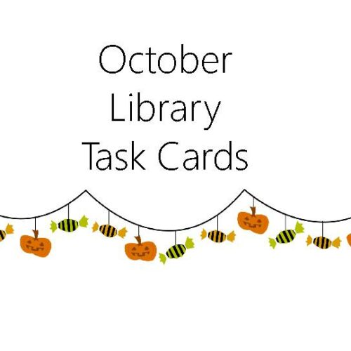 30 Halloween Library Task Cards's featured image