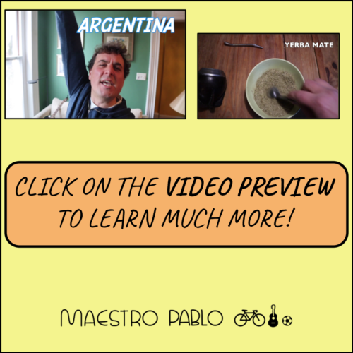 Argentina | Cultural Video Lesson and Worksheets (Mate, Alfajores, fútbol, etc!)'s featured image
