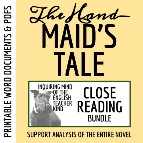 The Handmaid's Tale Close Reading Worksheets Bundle's featured image