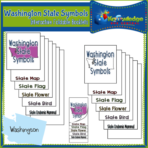 Washington State Symbols Interactive Foldable Booklets's featured image
