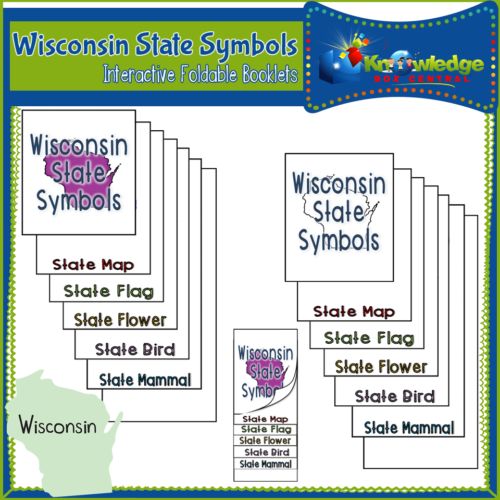 Wisconsin State Symbols Interactive Foldable Booklets's featured image