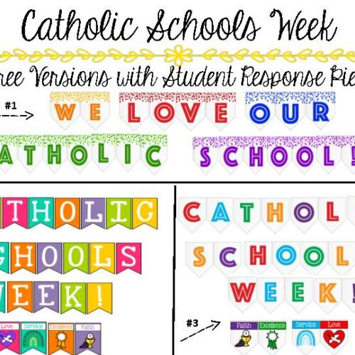 Catholic School Week Hallway or Classroom Banners's featured image