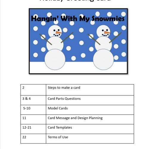 Make A Holiday Greeting Card Middle & High School Easy & Fun ESL Sub Lesson Plan's featured image
