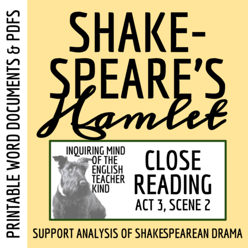 Hamlet Act 3 Scene 2 Close Reading Worksheet's featured image