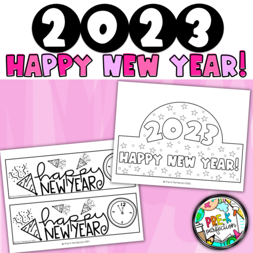 2023 Happy New Year's Colorable Crown's featured image