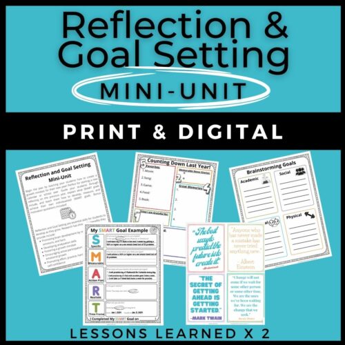 New Years SMART Goal Setting Mini-Unit for 3rd - 8th grade, Homeschool's featured image